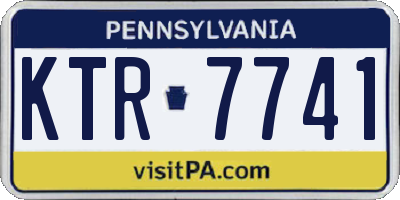 PA license plate KTR7741