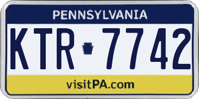 PA license plate KTR7742