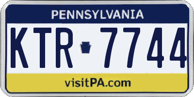 PA license plate KTR7744