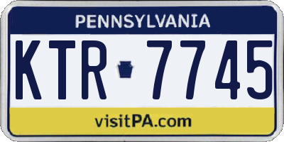 PA license plate KTR7745