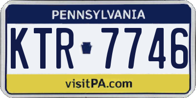 PA license plate KTR7746