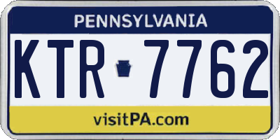PA license plate KTR7762