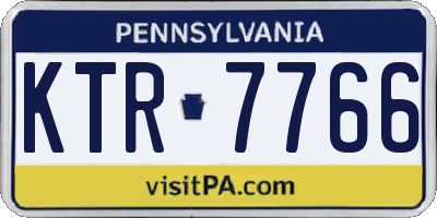 PA license plate KTR7766