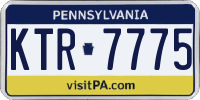 PA license plate KTR7775