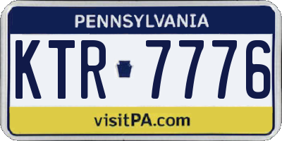 PA license plate KTR7776
