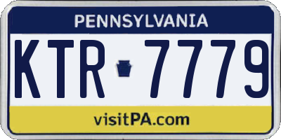 PA license plate KTR7779