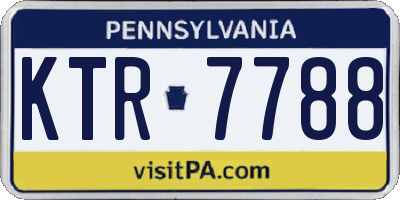 PA license plate KTR7788
