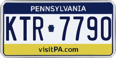 PA license plate KTR7790