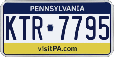 PA license plate KTR7795