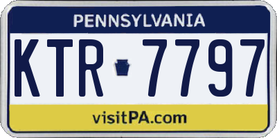 PA license plate KTR7797