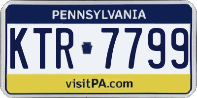 PA license plate KTR7799