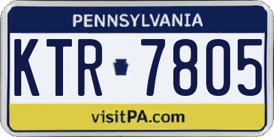 PA license plate KTR7805