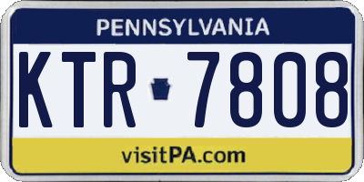 PA license plate KTR7808