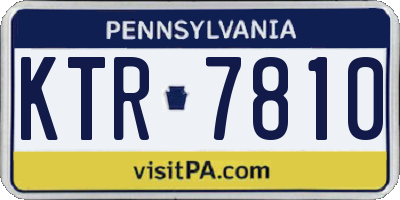 PA license plate KTR7810