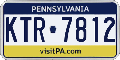 PA license plate KTR7812