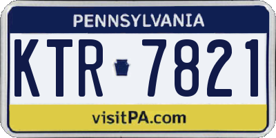 PA license plate KTR7821