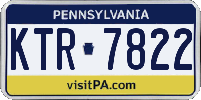 PA license plate KTR7822