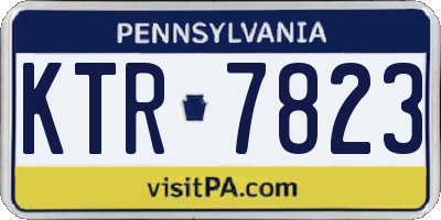 PA license plate KTR7823