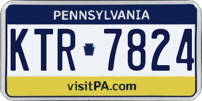 PA license plate KTR7824