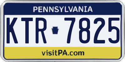 PA license plate KTR7825
