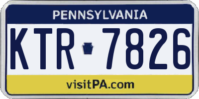 PA license plate KTR7826
