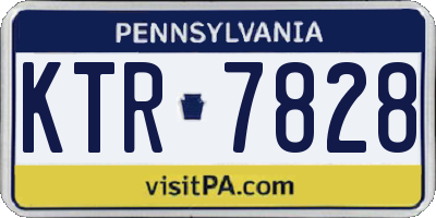 PA license plate KTR7828