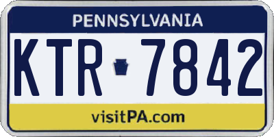 PA license plate KTR7842
