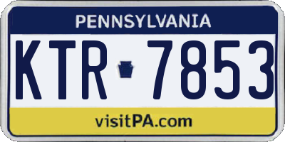 PA license plate KTR7853