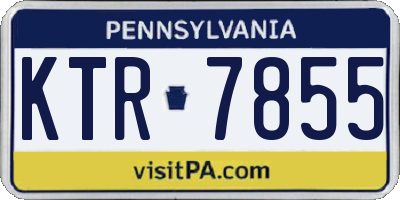 PA license plate KTR7855