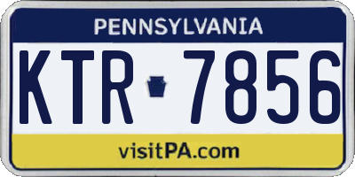 PA license plate KTR7856