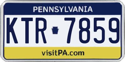 PA license plate KTR7859