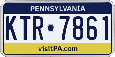 PA license plate KTR7861