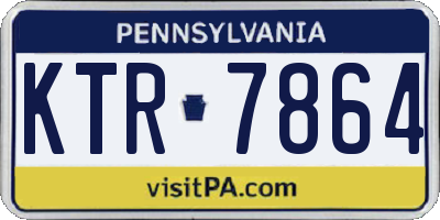 PA license plate KTR7864
