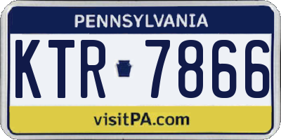 PA license plate KTR7866