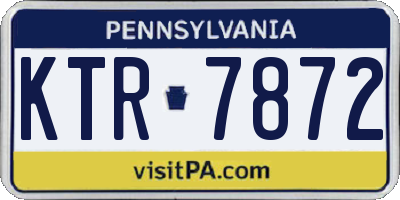 PA license plate KTR7872