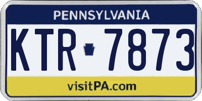PA license plate KTR7873