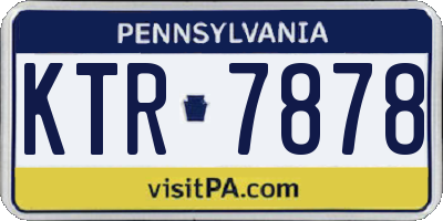 PA license plate KTR7878