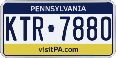PA license plate KTR7880