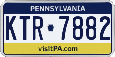 PA license plate KTR7882