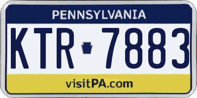 PA license plate KTR7883