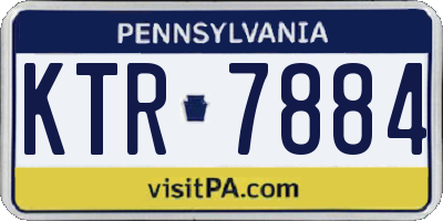 PA license plate KTR7884