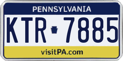 PA license plate KTR7885