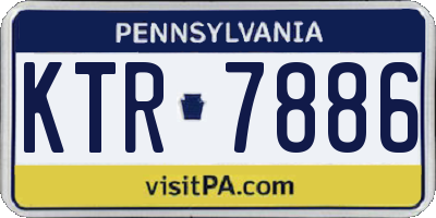 PA license plate KTR7886