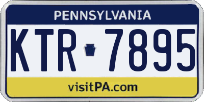 PA license plate KTR7895