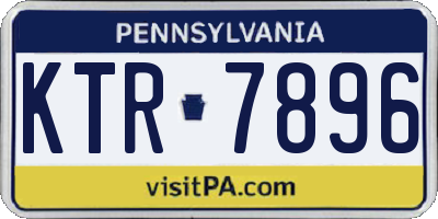 PA license plate KTR7896