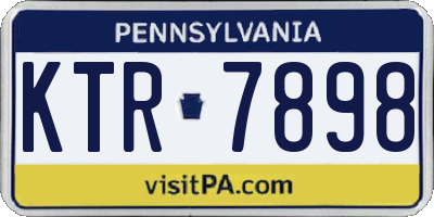 PA license plate KTR7898
