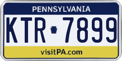 PA license plate KTR7899