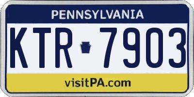PA license plate KTR7903