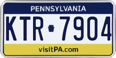 PA license plate KTR7904