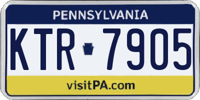PA license plate KTR7905